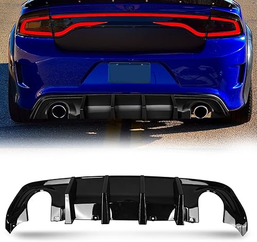 Difusor trasero compatible con cargador SRT 2020-2023, difusor de parachoques de labio trasero, cargador 2020 2021 2022 2023, cenefa divisor de