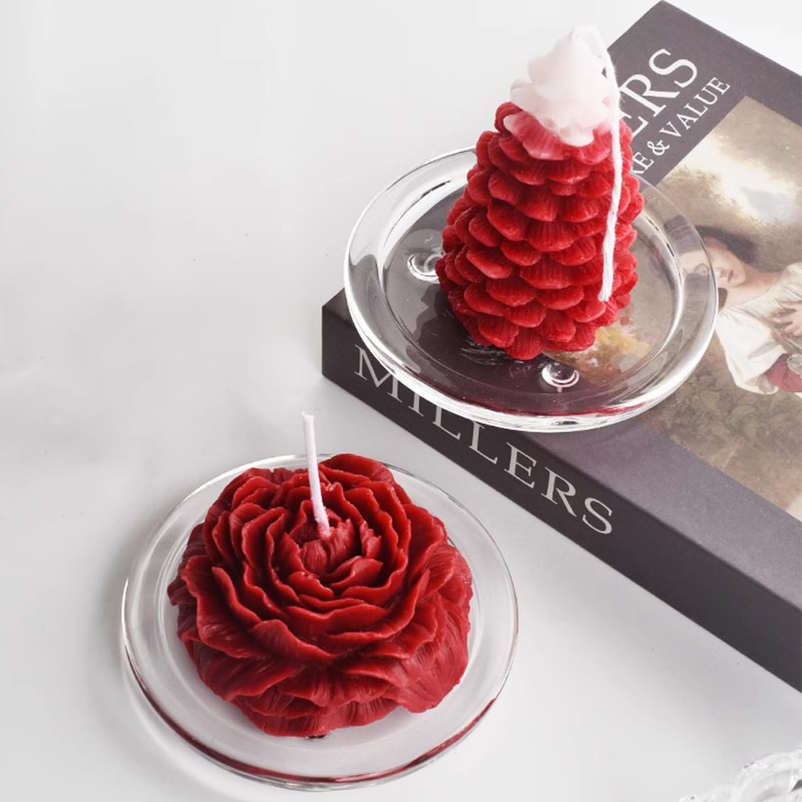 JMIATRY 24 PCS 10cm Porta Velas, Portavelas Cristal, Decorativas, Para Velas Tazas Cocina Comedor
