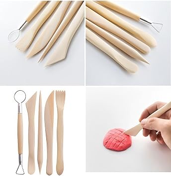24 Piece Ceramic Clay Pottery Sculpture Wood Modeling Carving Set cin670