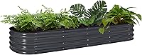 Vista 13 de VEIKOU Cama de jardín elevada de 8 x 2 x 1.4 pies, cama de jardín elevada galvanizada, maceta modular elevada para exteriores, para verduras, cama