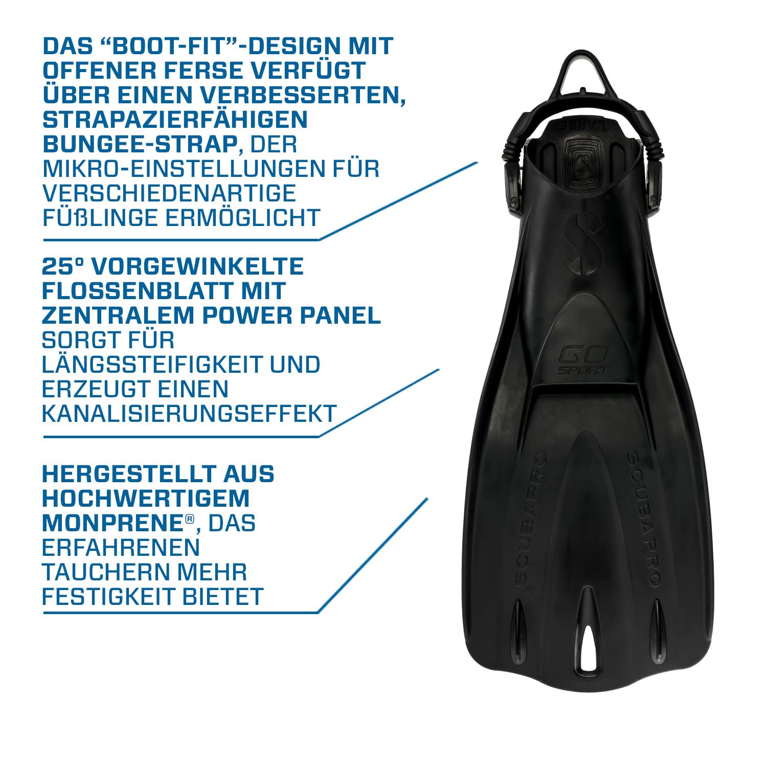 Scubapro GO Sport Gorilla Taucherflossen, Orange, XS