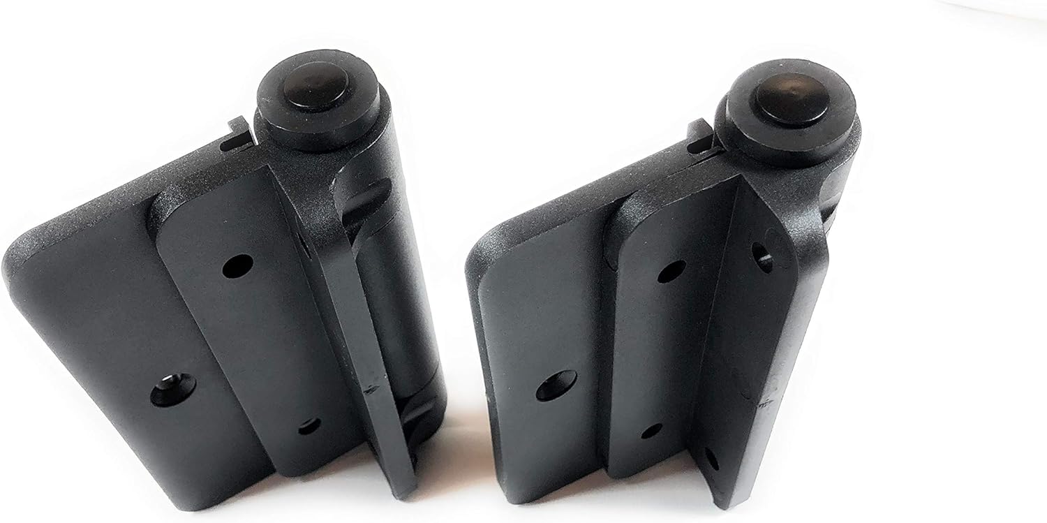 Aluminum Self‑Closing Gate Hinge – Heavy‑Duty Nylon/Polymer, Adjustable Tension, Black Finish – Pool Code Compliant