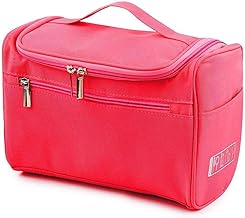 VILHOZ Premium Hanging Travel Toiletry Bag for Women and Men - Mens Travel Bag Toiletry with Expandable Compartments and Detachable TSA Friendly Clear Pouch (Pink)