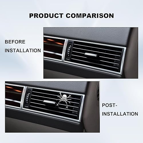 Miniatura 6 de Decoración para el interior del automóvil, clips de ventilación de araña brillante, clips de ventilación de automóvil, accesorios brillantes para