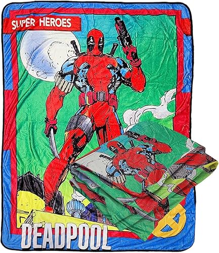 Miniatura 9 de Marvel Deadpool - Manta de forro polar más suave y cómoda para adultos y niños, mide 60 x 45 pulgadas