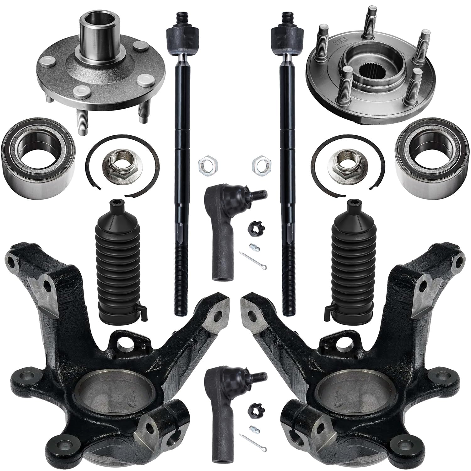 Detroit Axle - 10pc Front Steering Knuckles Kit for 2005-2007 Ford Escape