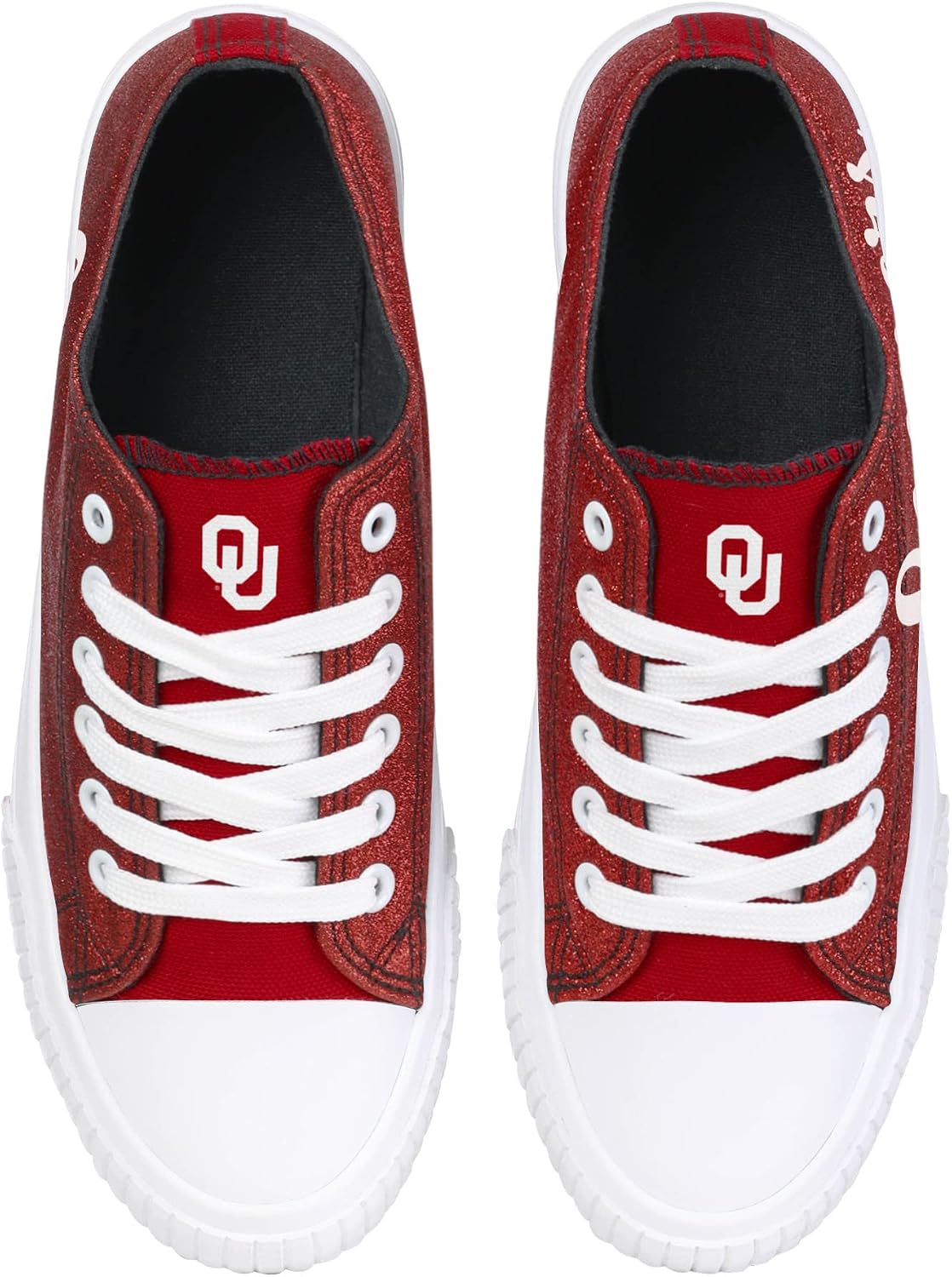 FOCO NCAA Womens NCAA College Team Logo Fashion Low Top Canvas Sneakers Shoes