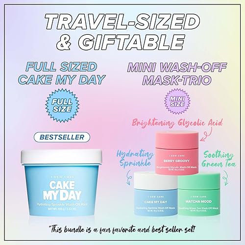 Miniatura 2 de I DEW CARE Mini Scoops Trio Wash Off - Juego de máscara facial de arcilla + paquete de máscara facial Cake My Day