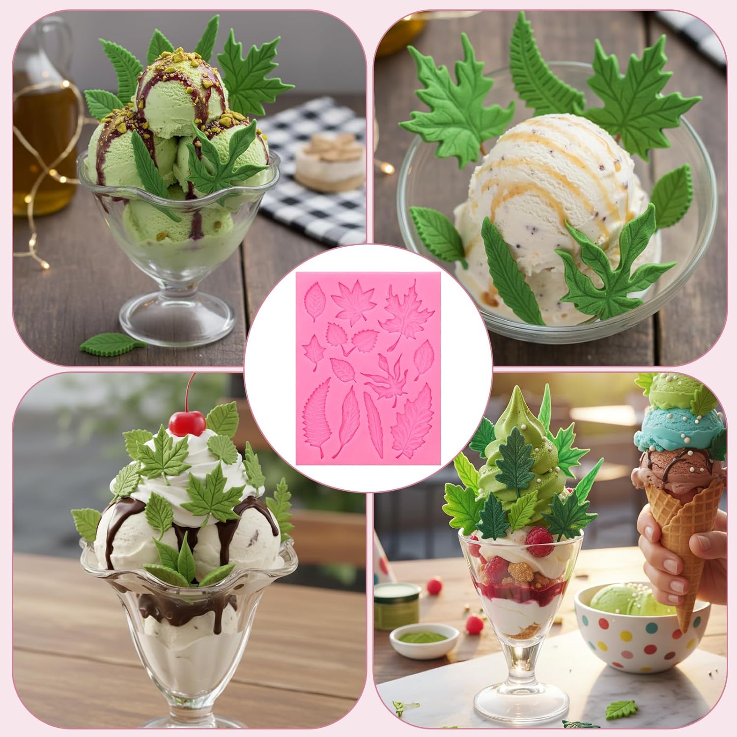 Leaf Silicone Chocolate Molds, Leaf Shaped Silicone Molds for Candy, Maple Tree Leaves Fondant Silicone Mold for Fondant, Cupcake Topper, Chocolate, Candy, Sugar, Polymer Clay, DIY Craft - Image 7