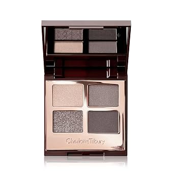 Charlotte Tilbury Luxury Palette Eyeshadow - Shimmer, Metallic & Satin Matte Eyeshadow Quad with a Rich Powder Formula - Includes 4 Complementary Shades - The Rock Chick
