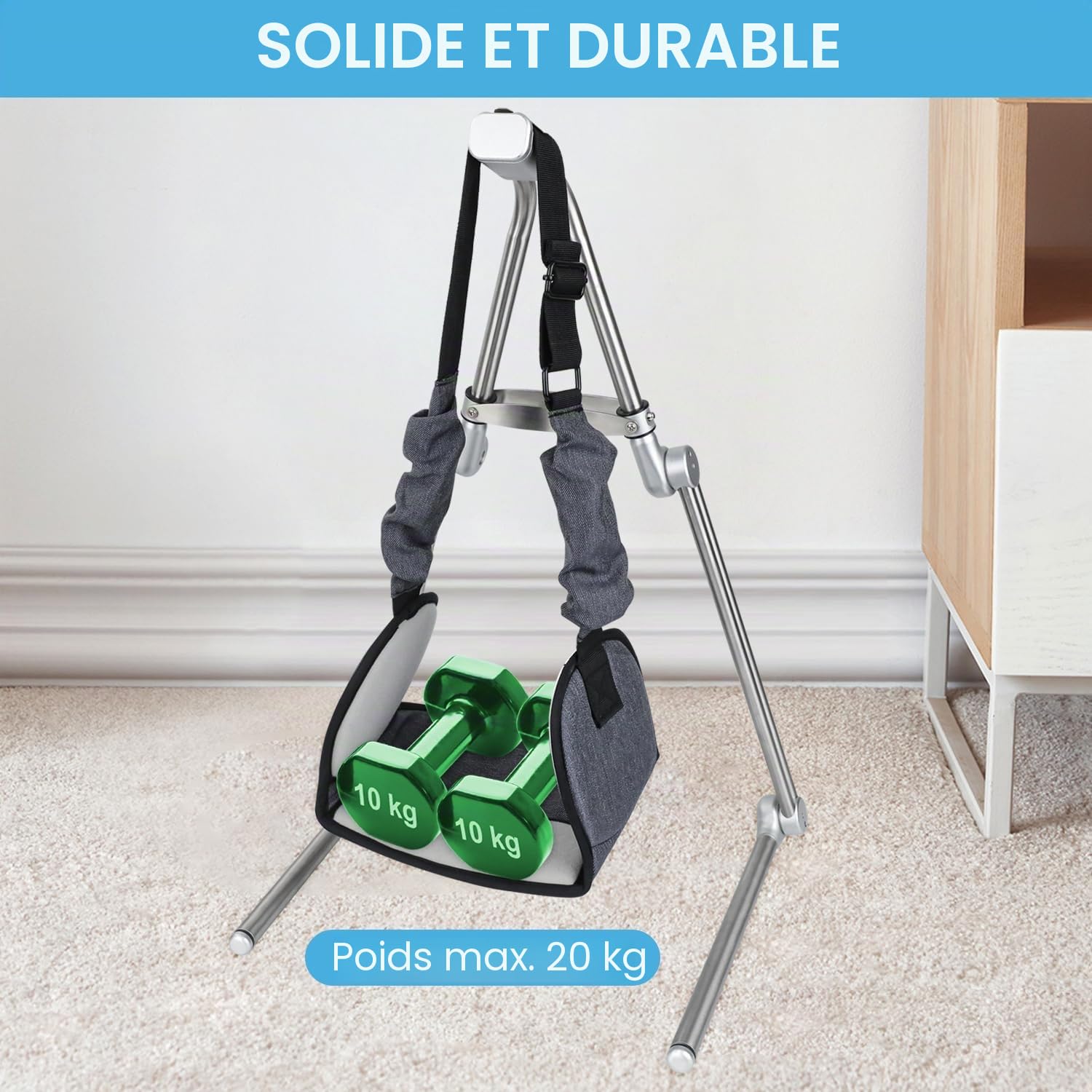 Toogel Hamac de Tête avec Support Pliant pour Détendre Cou et Épaules, Traction Cervicale Portable pour Relaxation, Soulager Fatigue et Muscles avec Sac de Voayage