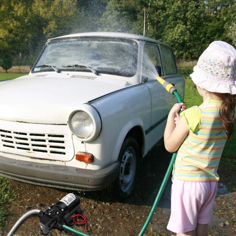 Bomba de agua, bomba de diafragma DC 12V Bomba autocebante Bomba de transferencia para exteriores para rociadores de jardín Ducha
