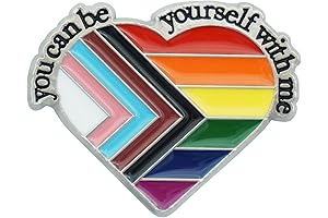 Pride Pins YOU CAN BE YOURSELF WITH ME Enamel LGBT Lapel Pin...