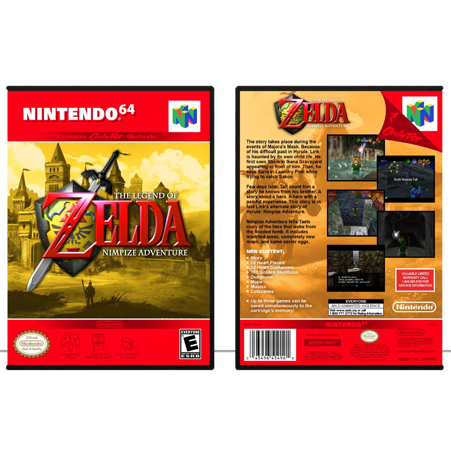 Amazon.com: Legend of Zelda: Nimpize Adventure, The | (N64DG-V