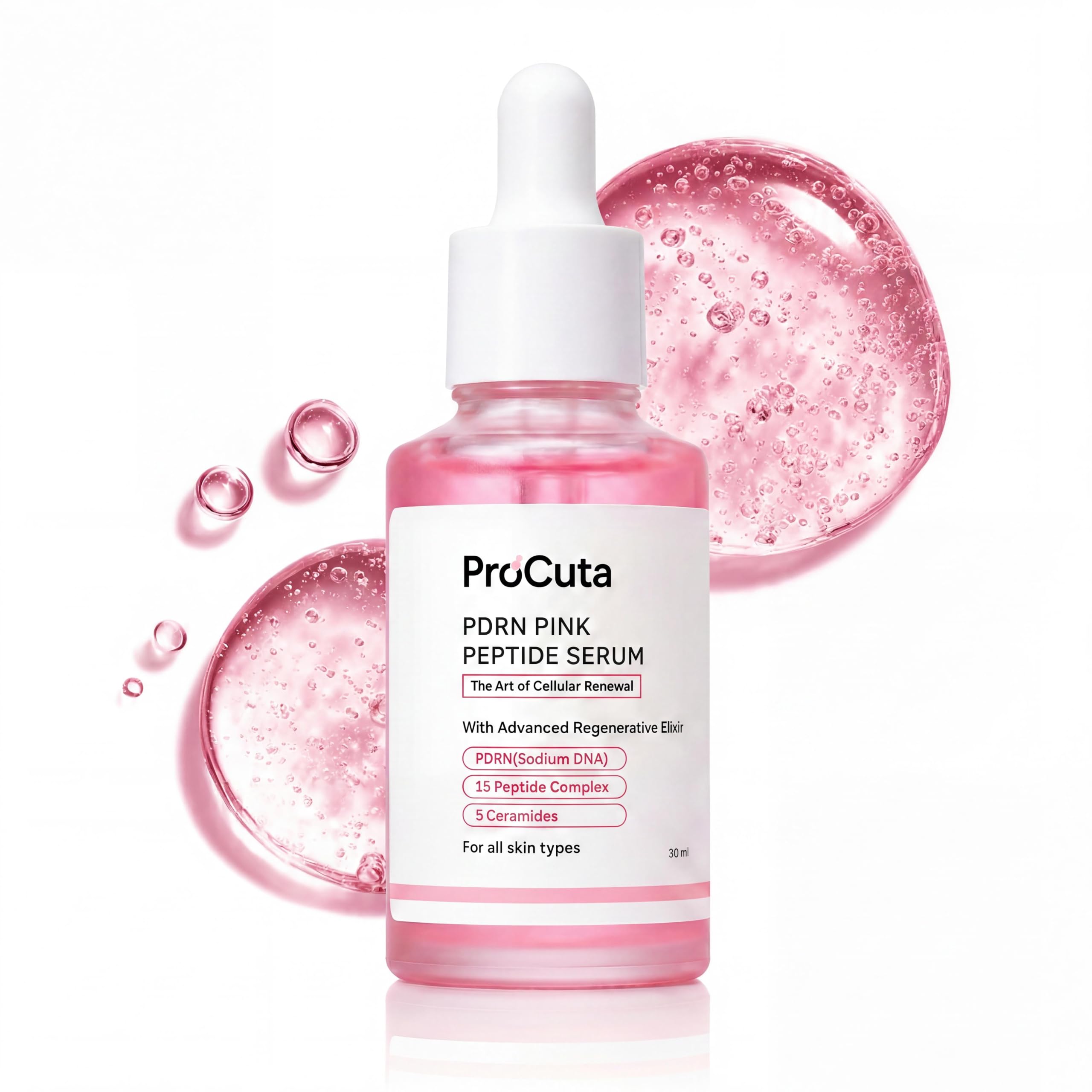 PDRN Pink Peptide Serum | Salmon DNA (PDRN), 15 Peptide Complex, 16 Hyaluronic Acid Complex, 5 Ceramides, Niacinamide & Alpha Arbutin | Anti-Ageing & Hydrating Face Serum | 30ml-image-19