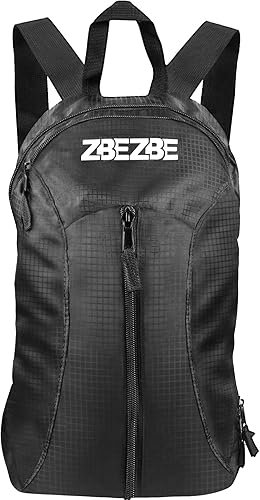 Mochila plegable, mochila plegable ligera, mochila de senderismo, impermeable, negro