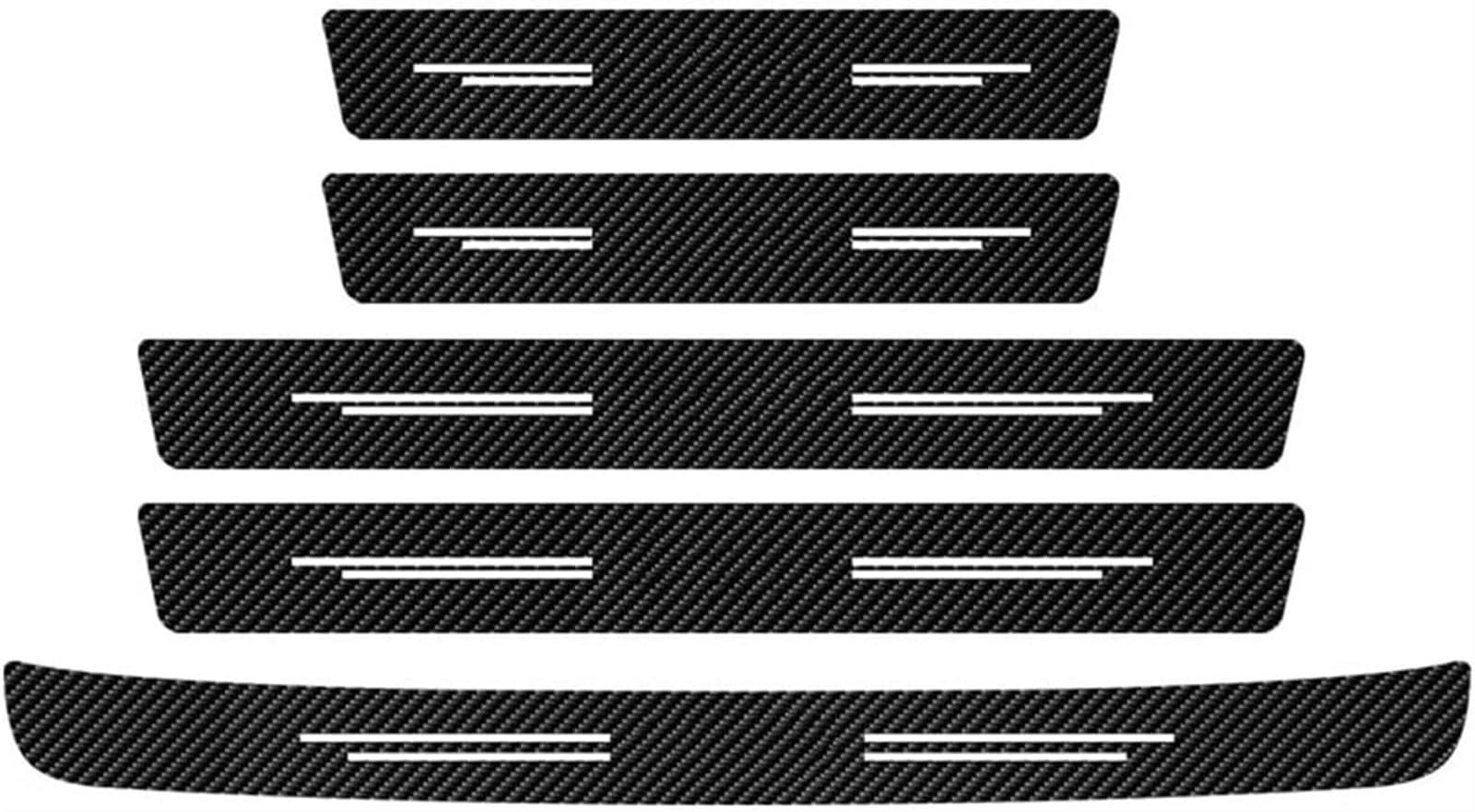Tira Protectora de Parachoques 5 Protectores de Fibra Carbono para el Maletero del Coche, Pegatinas Cuero para Parachoques Trasero, para Volvo V90