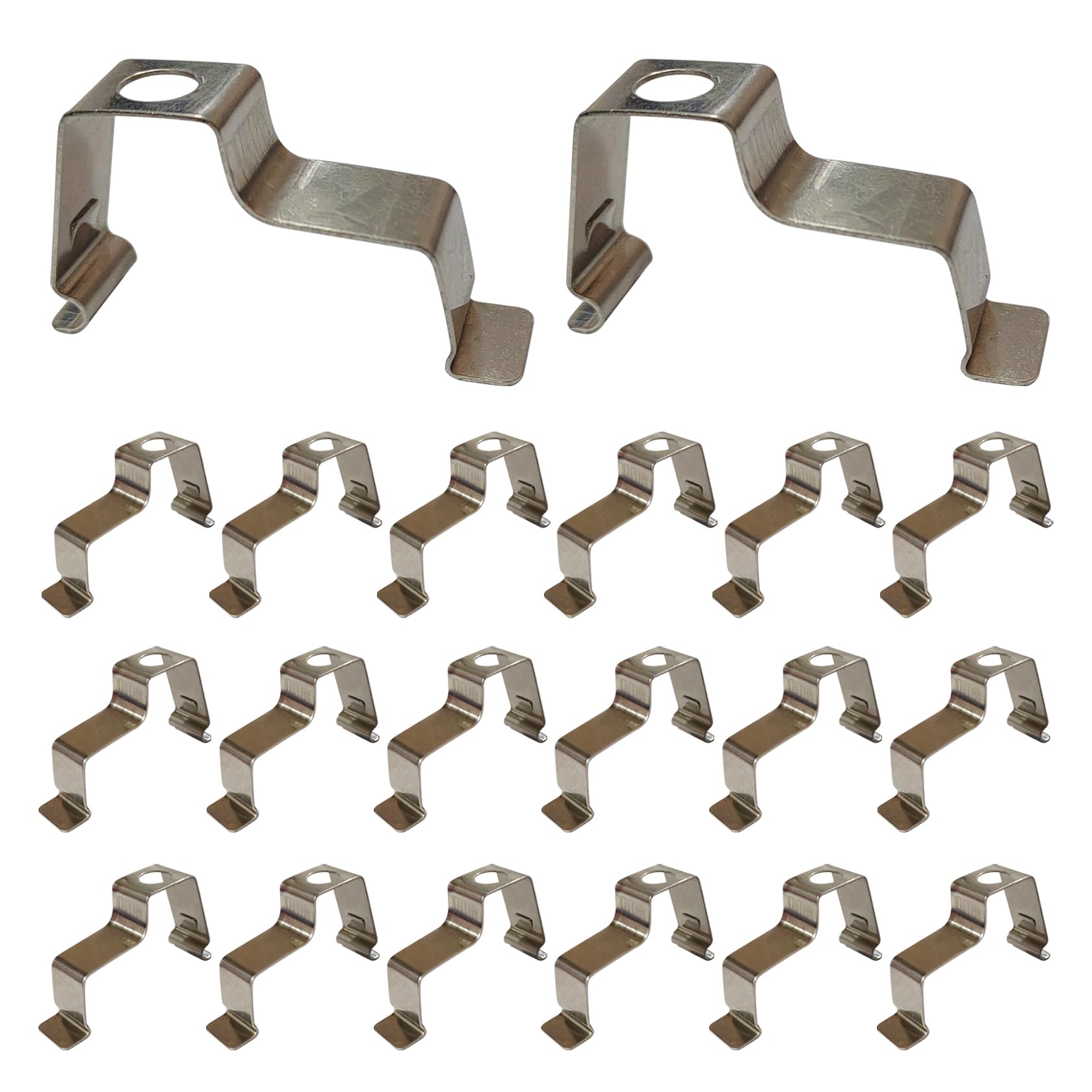 Bonchoice Stainless Steel Rabbit Water Nipples Dispenser Hamster Waterer Automatic Watering System (Stainless Steel, 20pcs Clips)