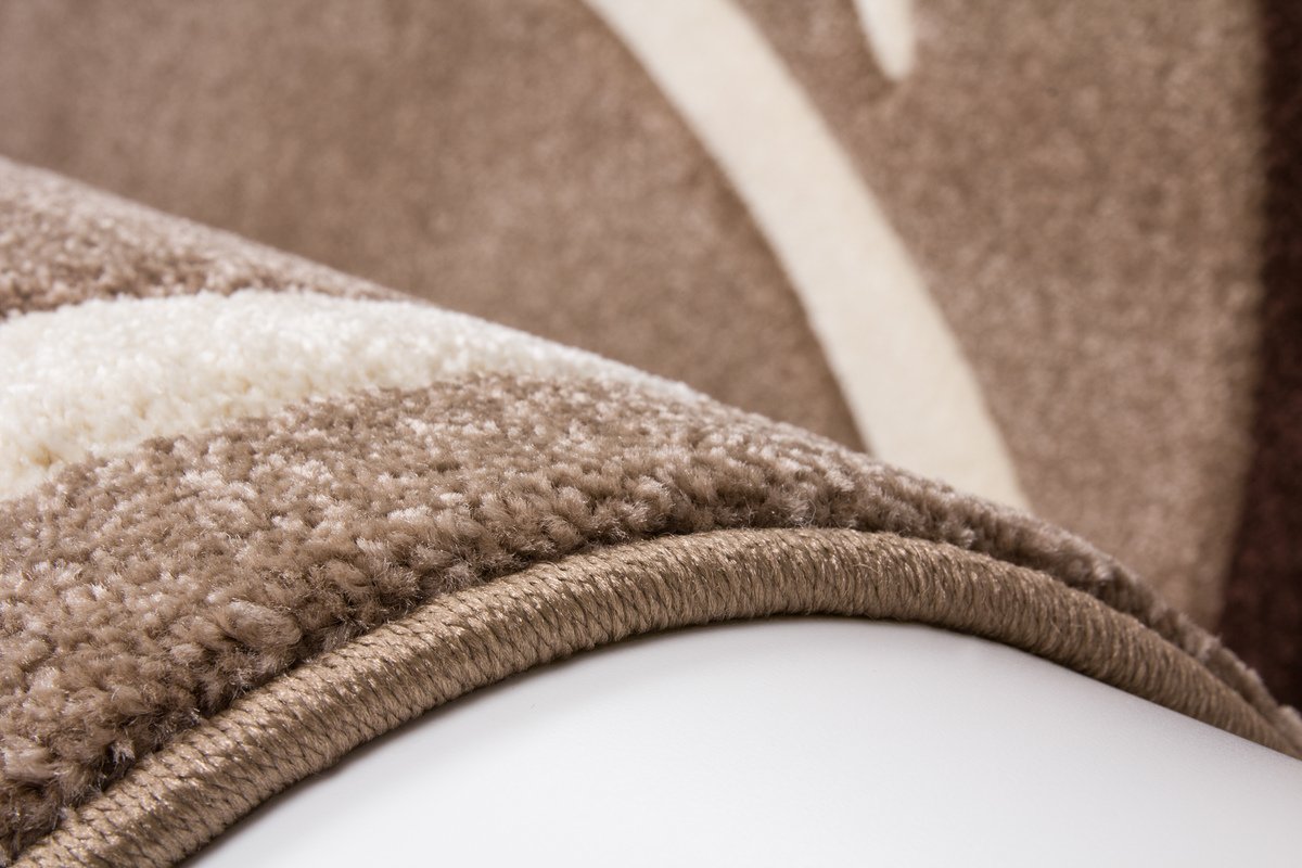 Lalee 347255115 Tapis de créateur aux Contours découpés Motif Tendance, Beige, 160 x 230 cm
