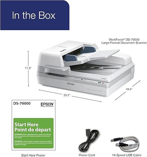 Miniatura 3 de Epson Escáner de documentos de gran formato DS-70000: 70ppm, controladores TWAIN e ISIS, garantía de 3 años con reemplazo al siguiente día laborable