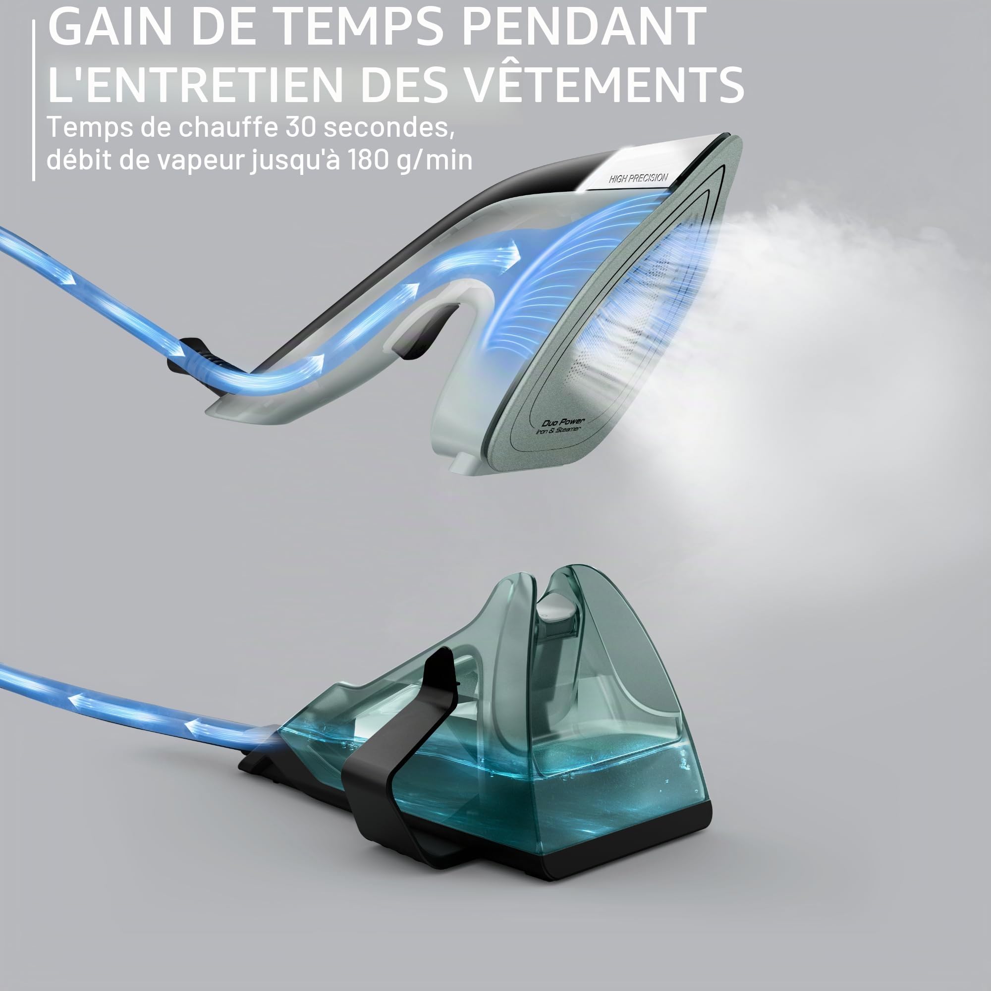 Tefal Duo Power 2-en-1 Fer à vapeur et défroisseur vapeur JF4031E0