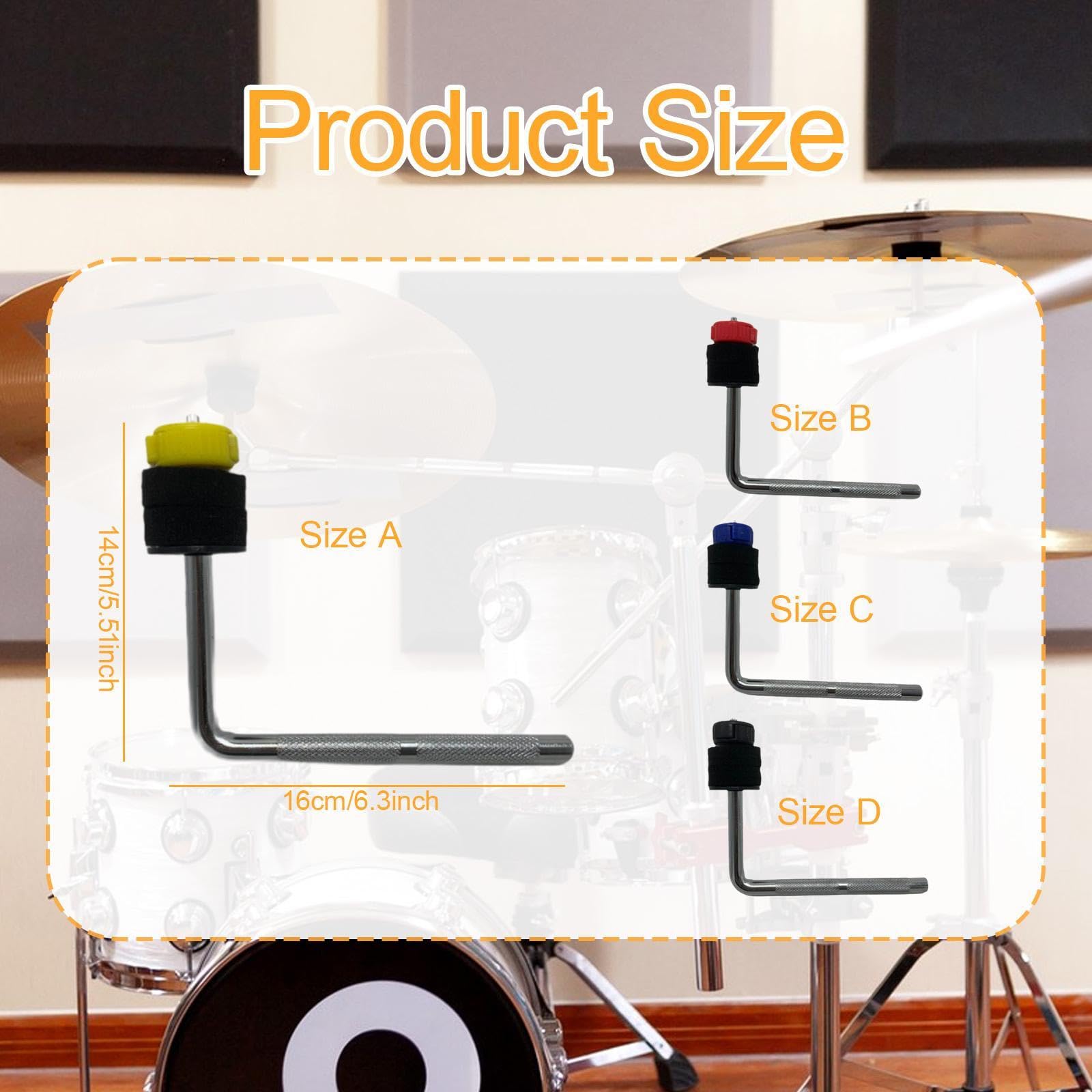 Menolana Bracket Extension Arm, Professional Attachment Music Instrument Accessories Hardware Drum Cymbal Arm Cymbal Clamp Holder, Red Felt