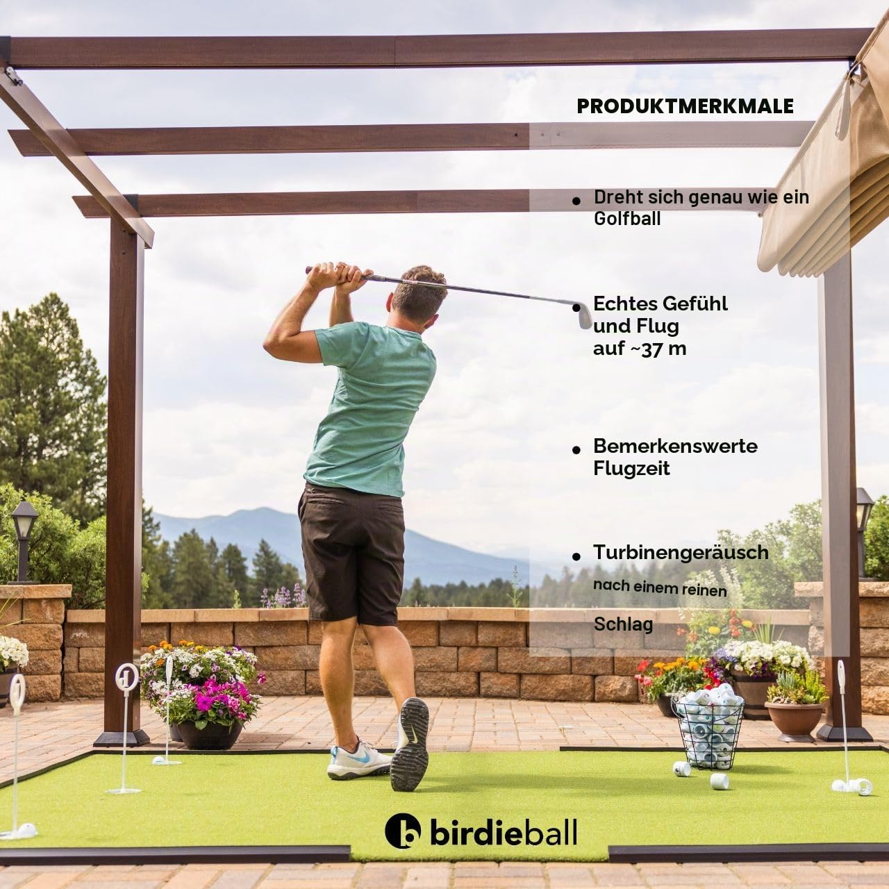 BirdieBall Übungsgolfbälle, Full Swing Limited Flight Golf-Übungsbälle, perfekte Trainingshilfe für alle Golfer (12 Stück)