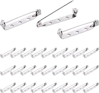 ブローチピン 30個セット 全4サイズ (20/25/32mm)｜316ステンレス鋼 回転ロック式｜ウラピン・コサージュ対応｜造花/布小物用パーツ (30, 32mm回転ロック式)