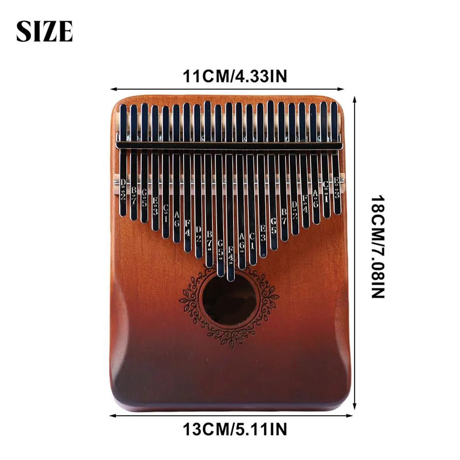 Kalimba Principiantes Kalimba De Madera Maciza De 21 Teclas Con Martillos De Afinación Y Estuche De Transporte Para Principiantes Adultos(Style-Deer)