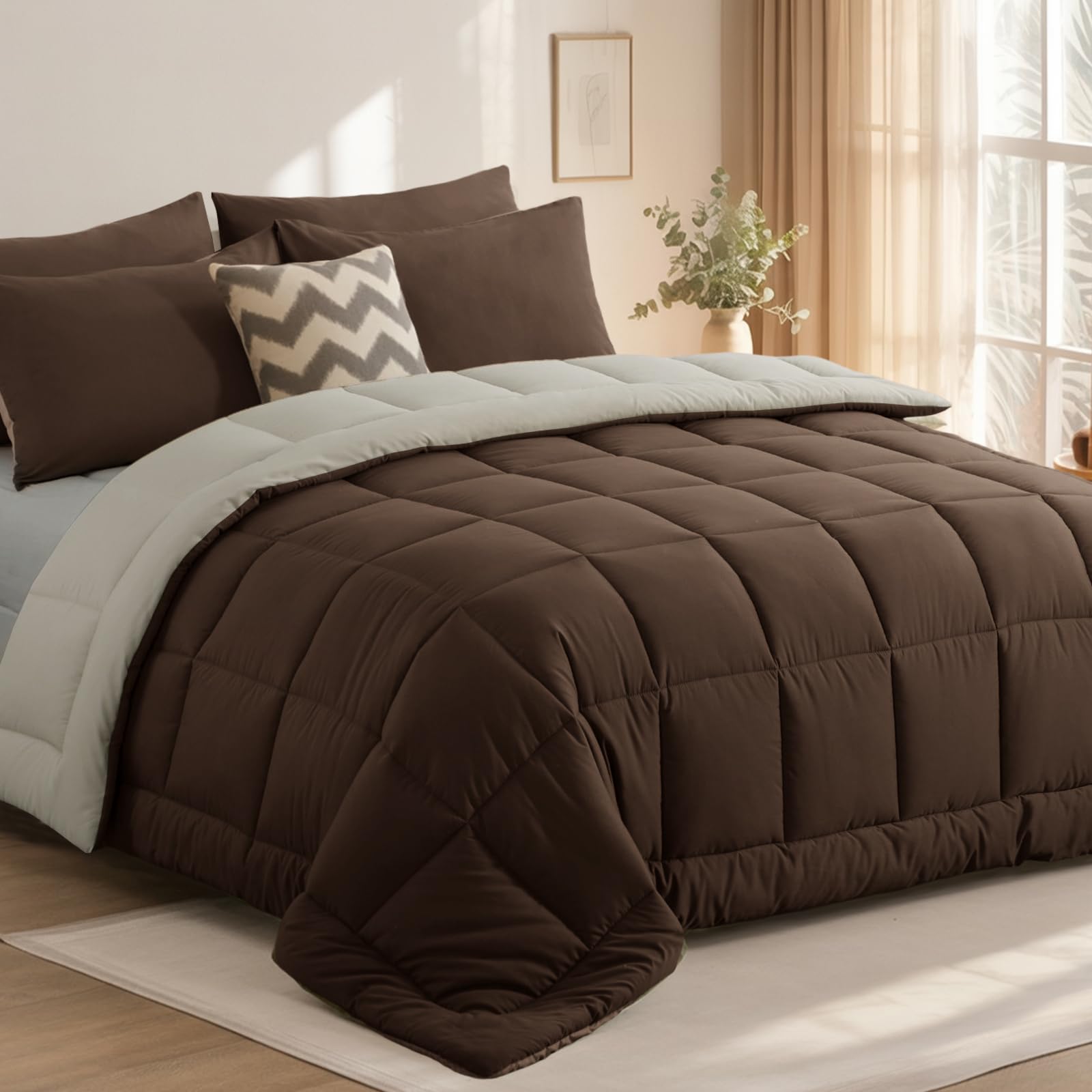 Tifschlaf Coverless Duvet Super King 13.5 Tog - Brown/Beige 260x220cm