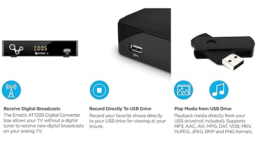 Miniatura 6 de Convertidor digital, caja convertidora de TV digital Ematic con grabación, reproducción y controles parentales