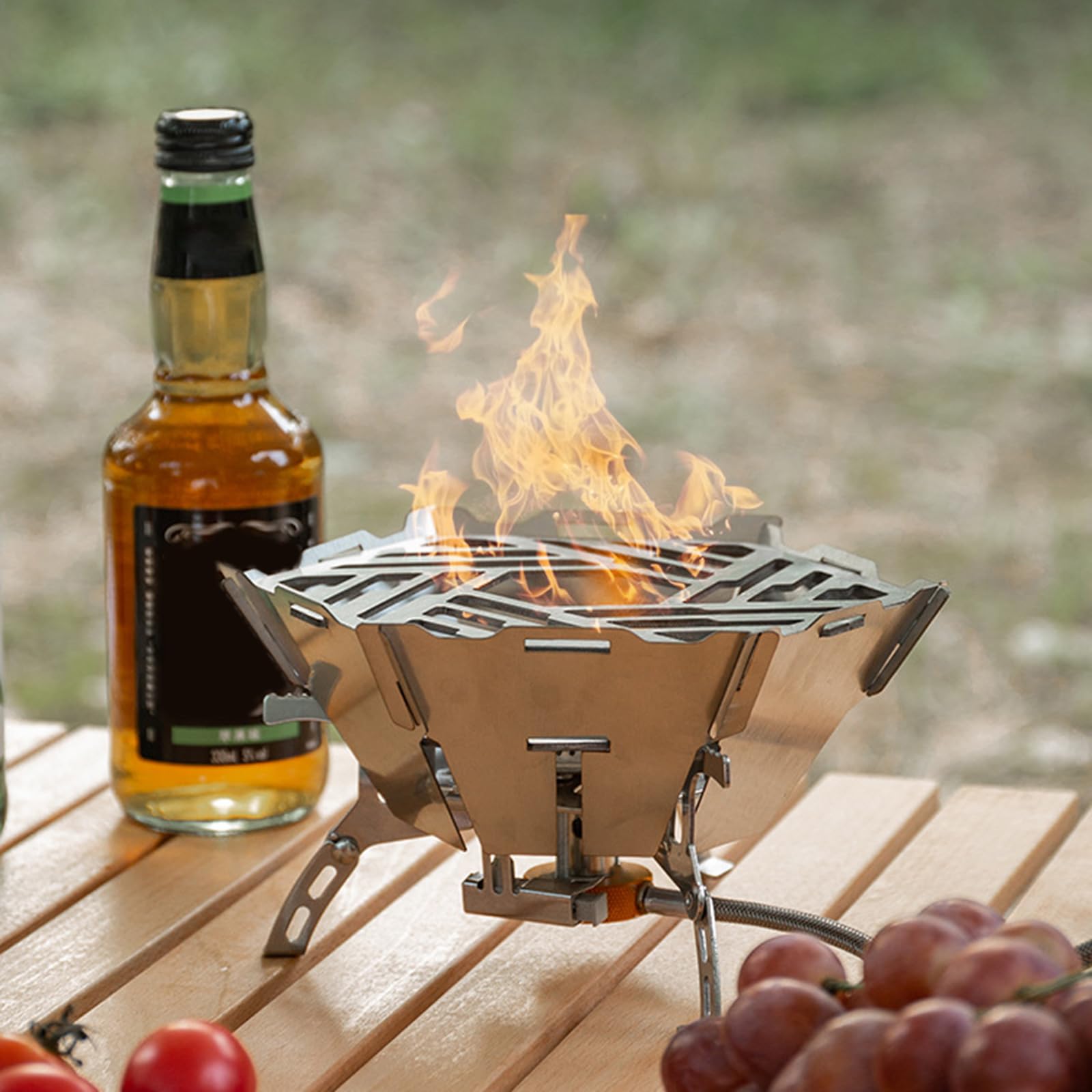 Durability Stainless Steel Camp Stove Windshield Efficient Winds Protecting For Travel Cooking Equipment