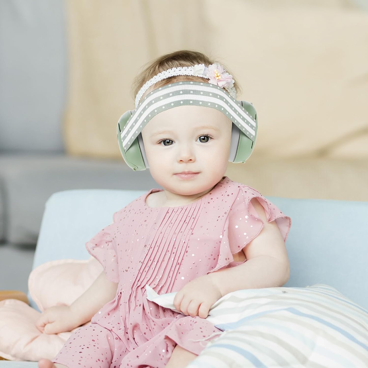 Toyvian Ear Muffs Noise Reduction Headphones for Boy Girl Adjustable Sound Insulation Comfortable Lightweight Travel Sleep Protection Newborn Headphones