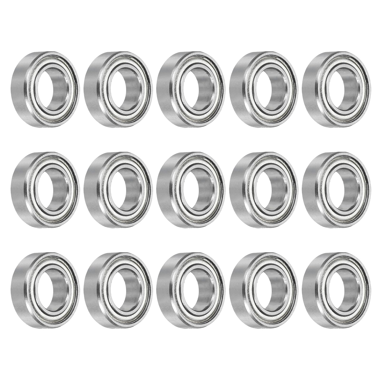 QUARKZMAN 15 sztuk sztywne łożyska kulkowe MR137ZZ 7x13x4mm Miniaturowe łożysko ze stali chromowanej podwójne ekranowanie precyzyjnych łożysk, P6 (ABEC 3)