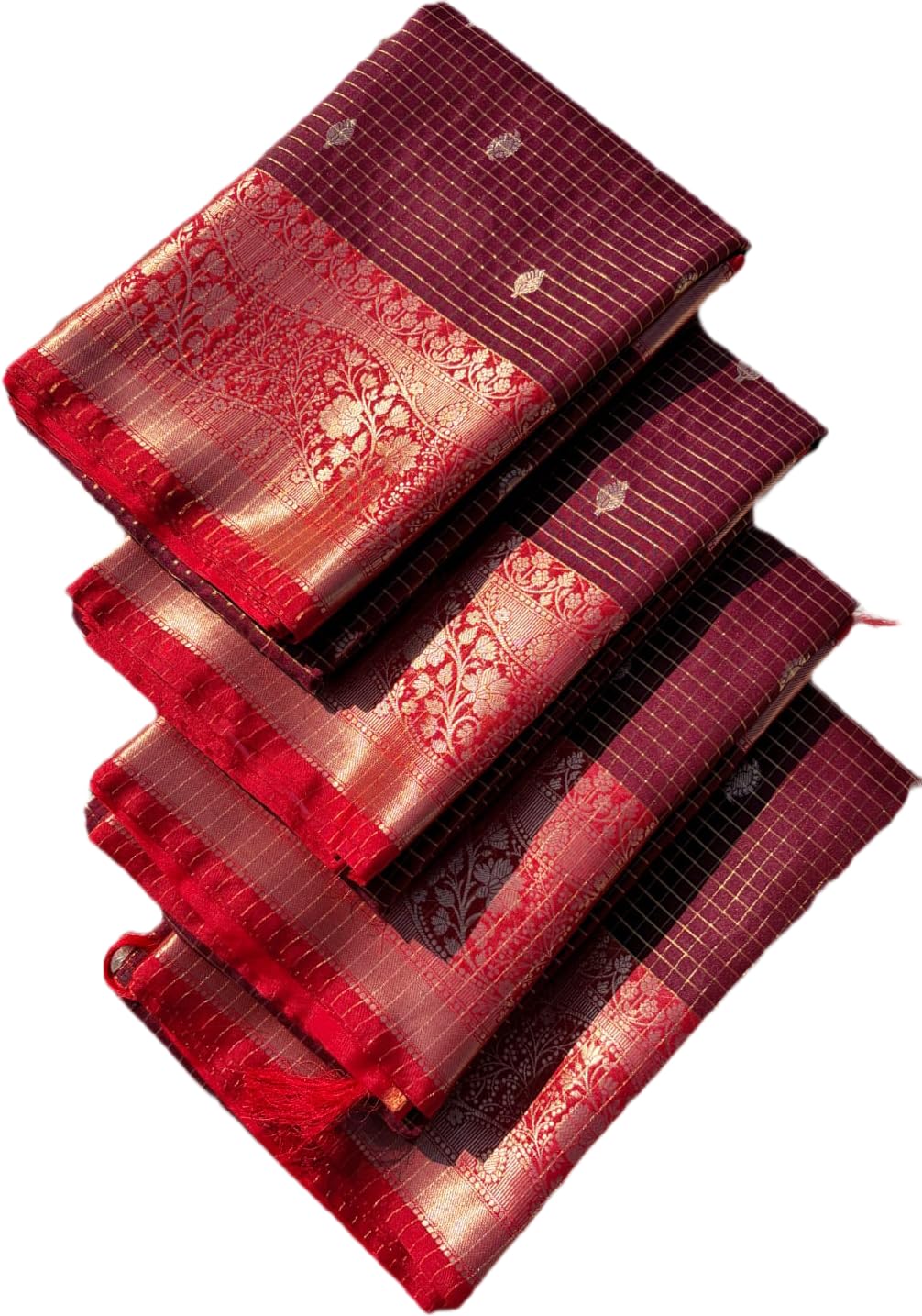 Red Banarasi Katan Silk Saree, Traditional Zari Border, Lightweight, Unstitched Blouse, for Wedding, Festival and Party-picture-40