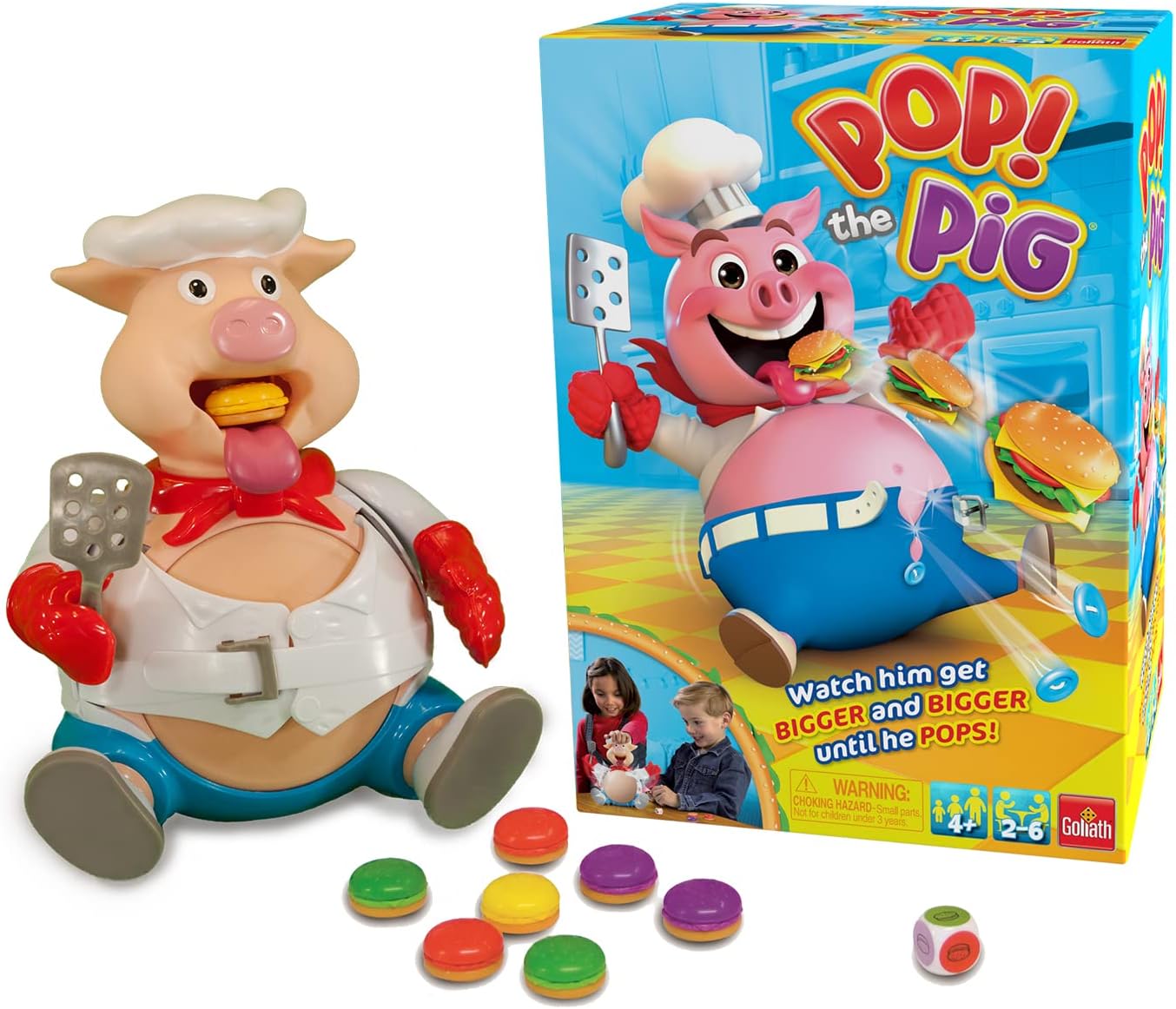 Pop The Pig (Bigger & Better) w/Greedy Granny Old Maid Card Game by Goliath, Multi Color