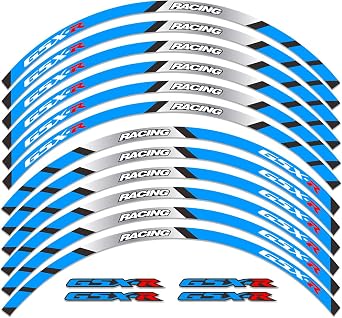 Motorcycle Wheel 17" Sticker Rim Stripes Decal Reflective for Suzuki Hayabusa