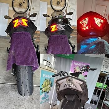 Amazon.com: ZX-6R Motorcycle Tail Light, LED Turn Signal