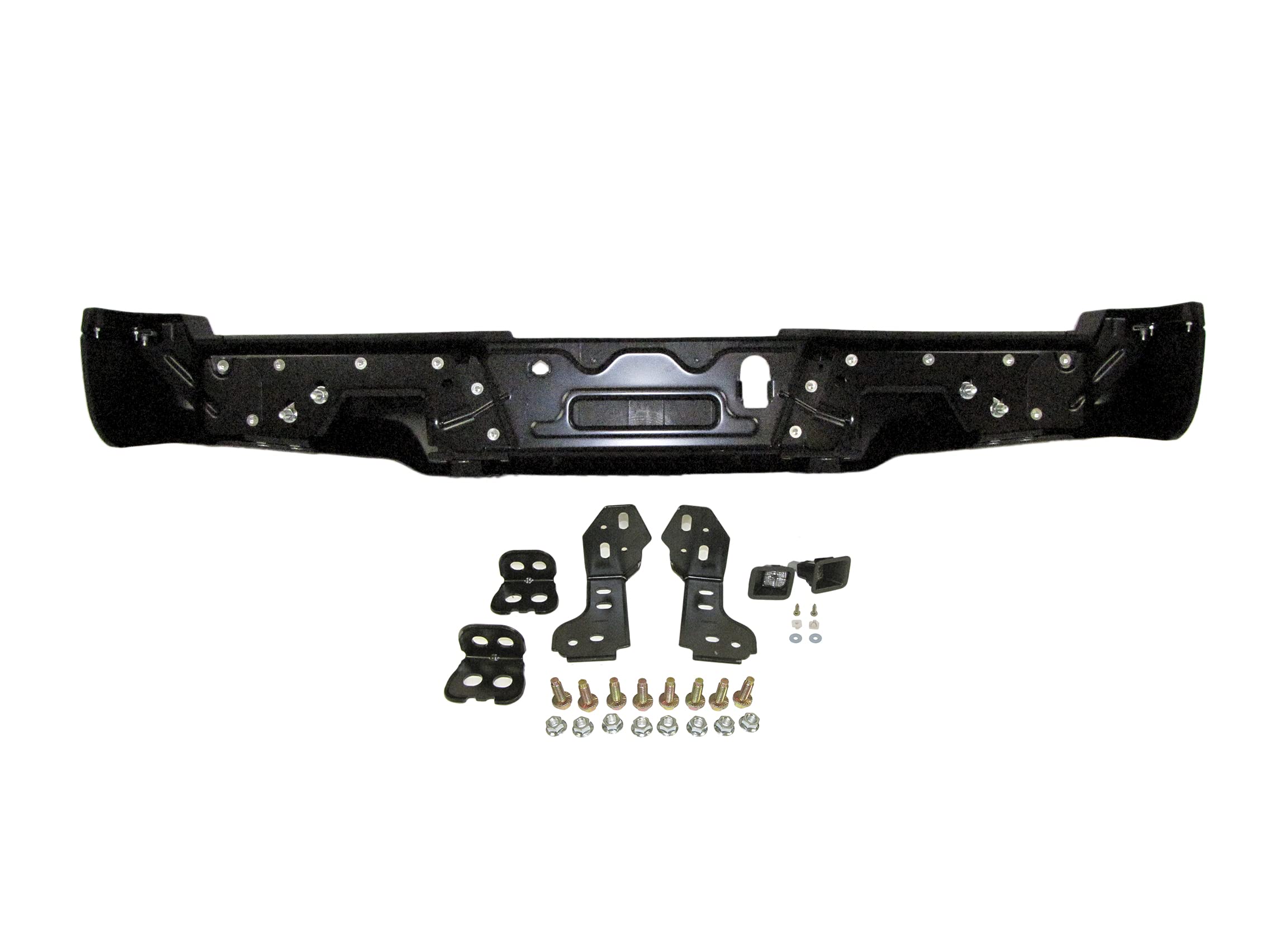 Amazon.com: REAR STEP BUMPER BLACK FULL ASSY W/O SENSOR HOLES 