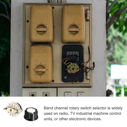 Miniatura 3 de Interruptor giratorio selector de banda (con perilla), 4P5T 4 polos 5 tiros, cubierta doble [para radio, TV, unidad de control de máquina
