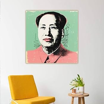 毛沢東 ANDY WARHOL ポスター 額装済 美品 アンディウォホール 50cm×50cmポスター】アンディ ウォーホル 「毛沢東」（新品