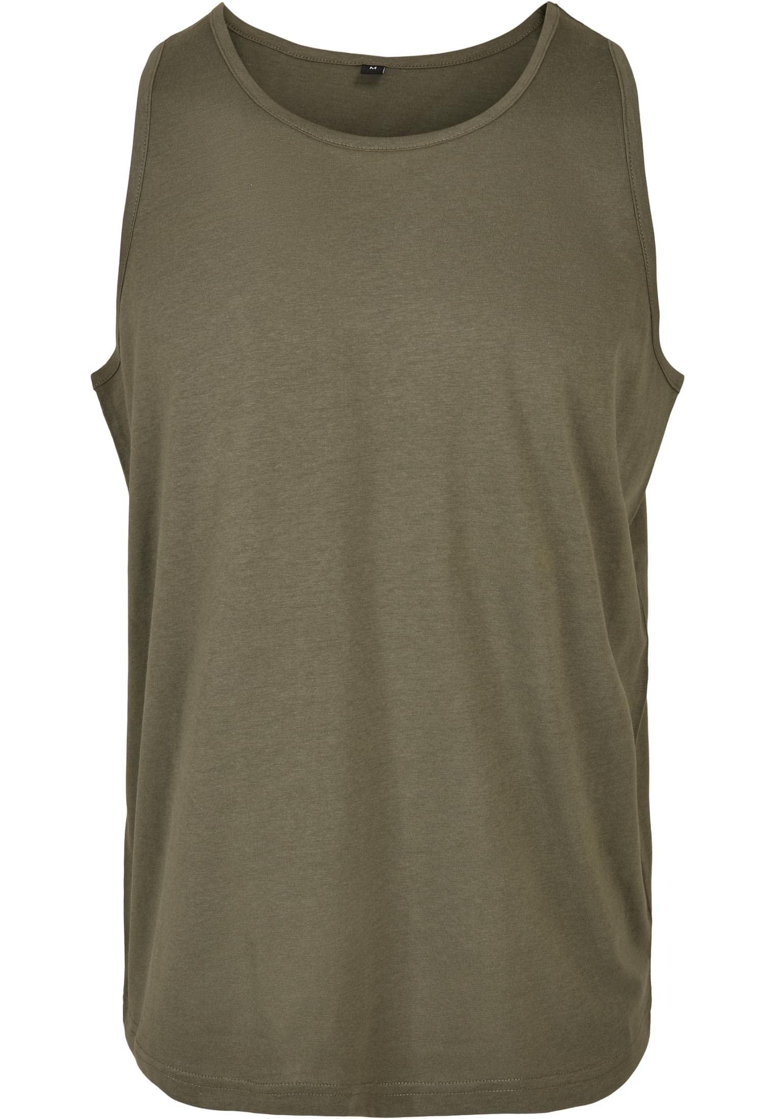 Build Your Brand Men's Basic Tank T-Shirt, Olive, 5XL