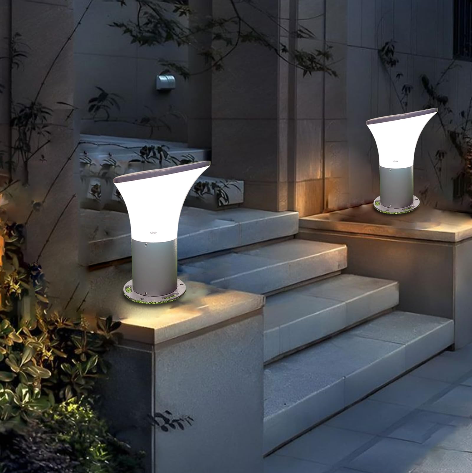 Avior gate Lights for Outdoor Waterproof, gate Lights for Home gate Pack of 2, Main gate Lights Pillar Waterproof, gate Light lamp, Boundary Lights, Pillar Lamps and Pole Lamps Outdoor