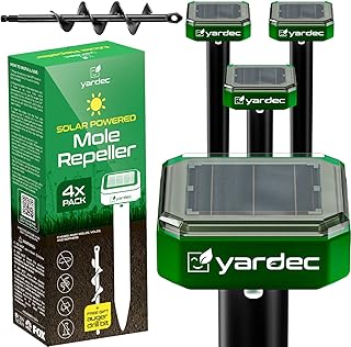 Sponsored Ad - YARDEC Gopher Repellent Ultrasonic Solar Powered - Easy to Use Solar Mole Repellent Ultrasonic with an Auge...