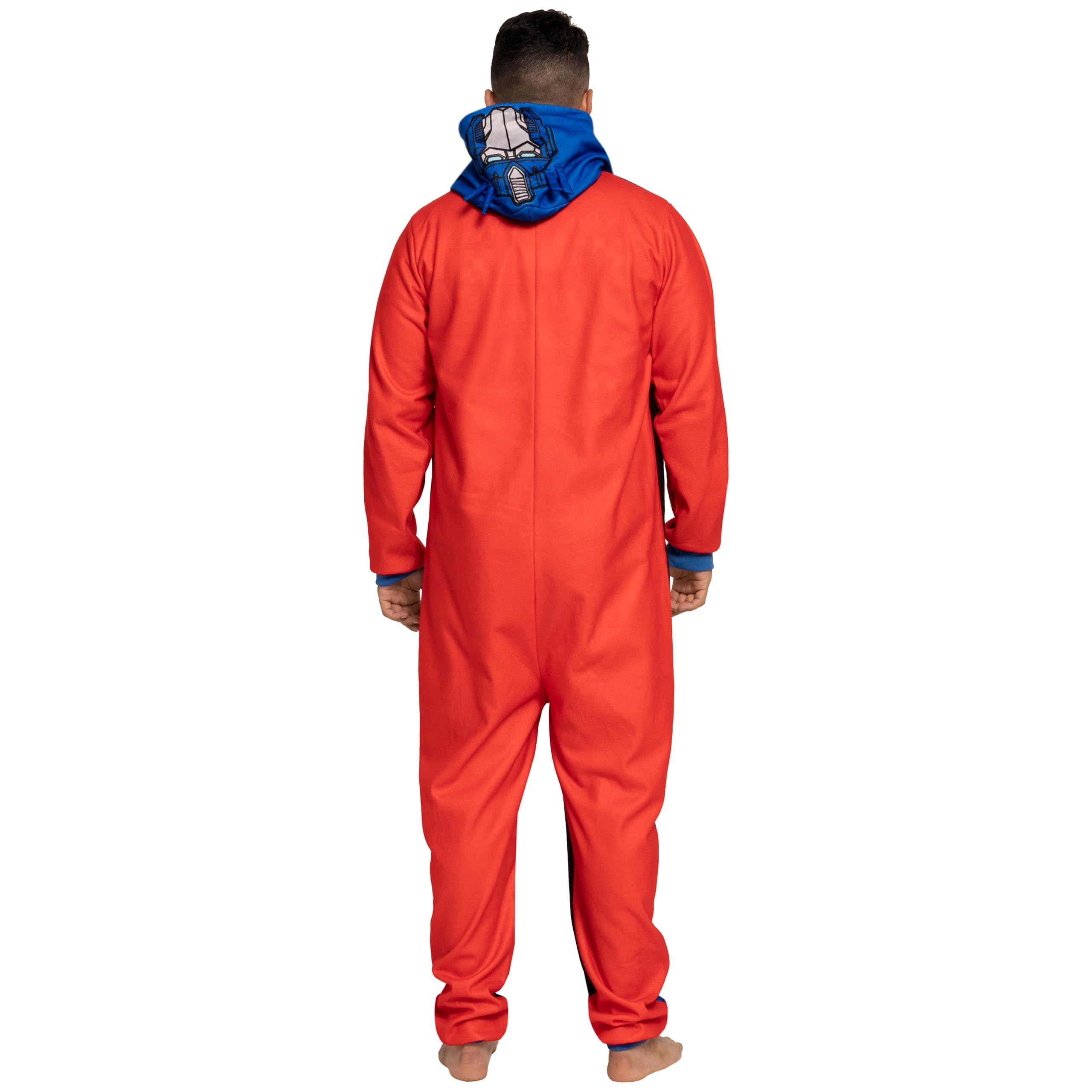 Transformers Barboteuse pour Hommes | Pyjama Combinaison pour Hommes | Surpyjama Optimus Prime | Autobots Adulte Onesie | Vêtements de Nuit en Polaire pour Hommes