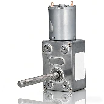 Gear Motor, Self Locking Worm Gear Motor, DC Worm Gear Motor M6 Thread 50mm Shaft Length, Low Noise Gear Motor, Speed Reduction Motor DC12V 30RPM, ANKROYUep1masb0q8-24