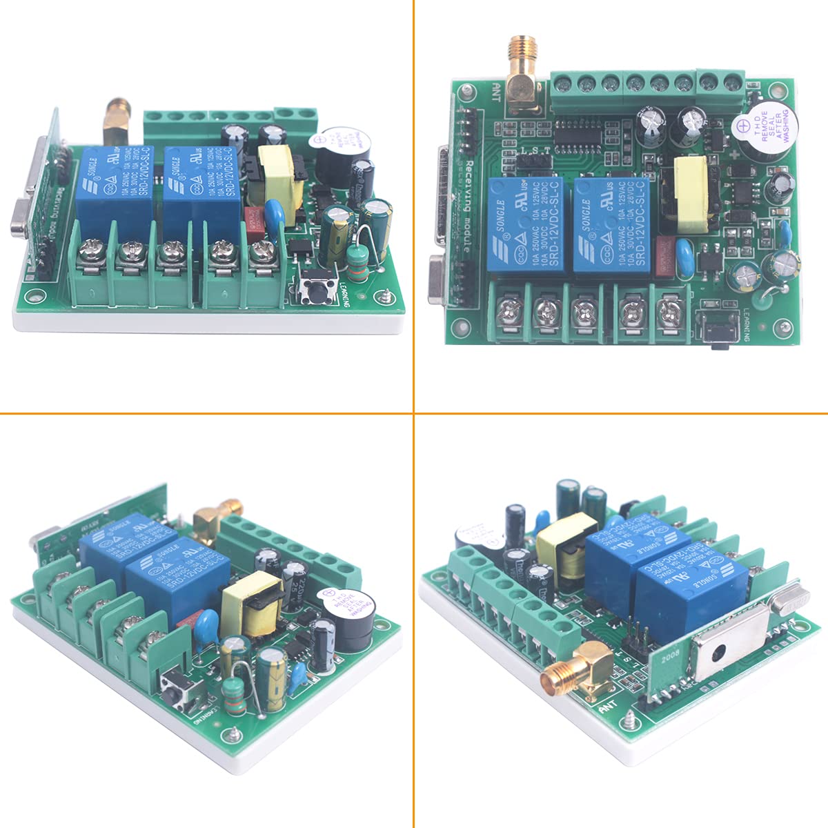 AC 85V 110V 120V 220V 250V Motor de 2 canales Interruptor remoto hacia adelante y hacia atrás Interruptor remoto del motor Interruptor de control remoto Interruptor inalámbrico (2* Controlador)