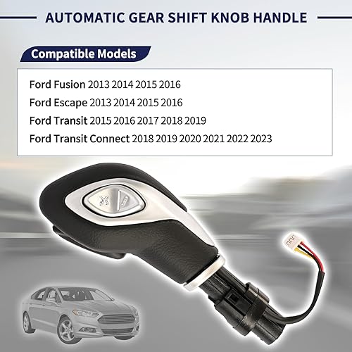 Miniatura 8 de Pomo de palanca de cambios automática con botón DG9Z-7213-EA para Ford Fusion 2013-2016  Escape 2013-2016  Transit 2015-2019  Transit Connect