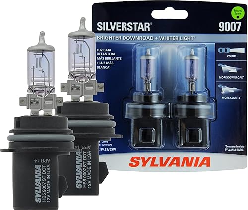 Miniatura 11 de Foco halógeno faro de alto rendimiento Sylvania 9003 (también encaja en H4) SilverStar (paquete de 2), 9005XS