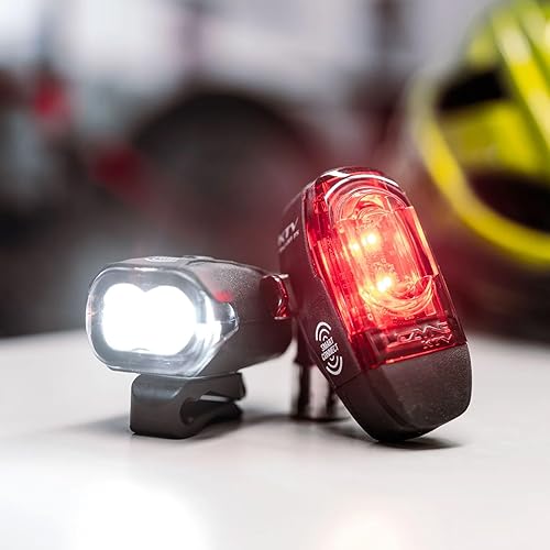 Vista 2 de LEZYNE KTV Pro - Juego de luces inteligentes para bicicleta, luces LED programables, 20 horas de funcionamiento, recargable por USB, 200 lúmenes